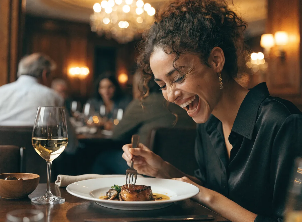 A signature dish being filmed for a Reel